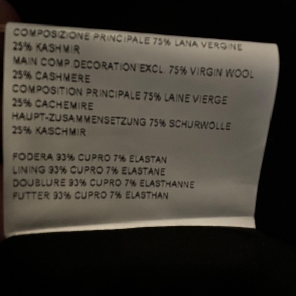 Piazza Sempione made in Italy black wool and cashmere button up jacket EU 46 - Picture 16 of 17